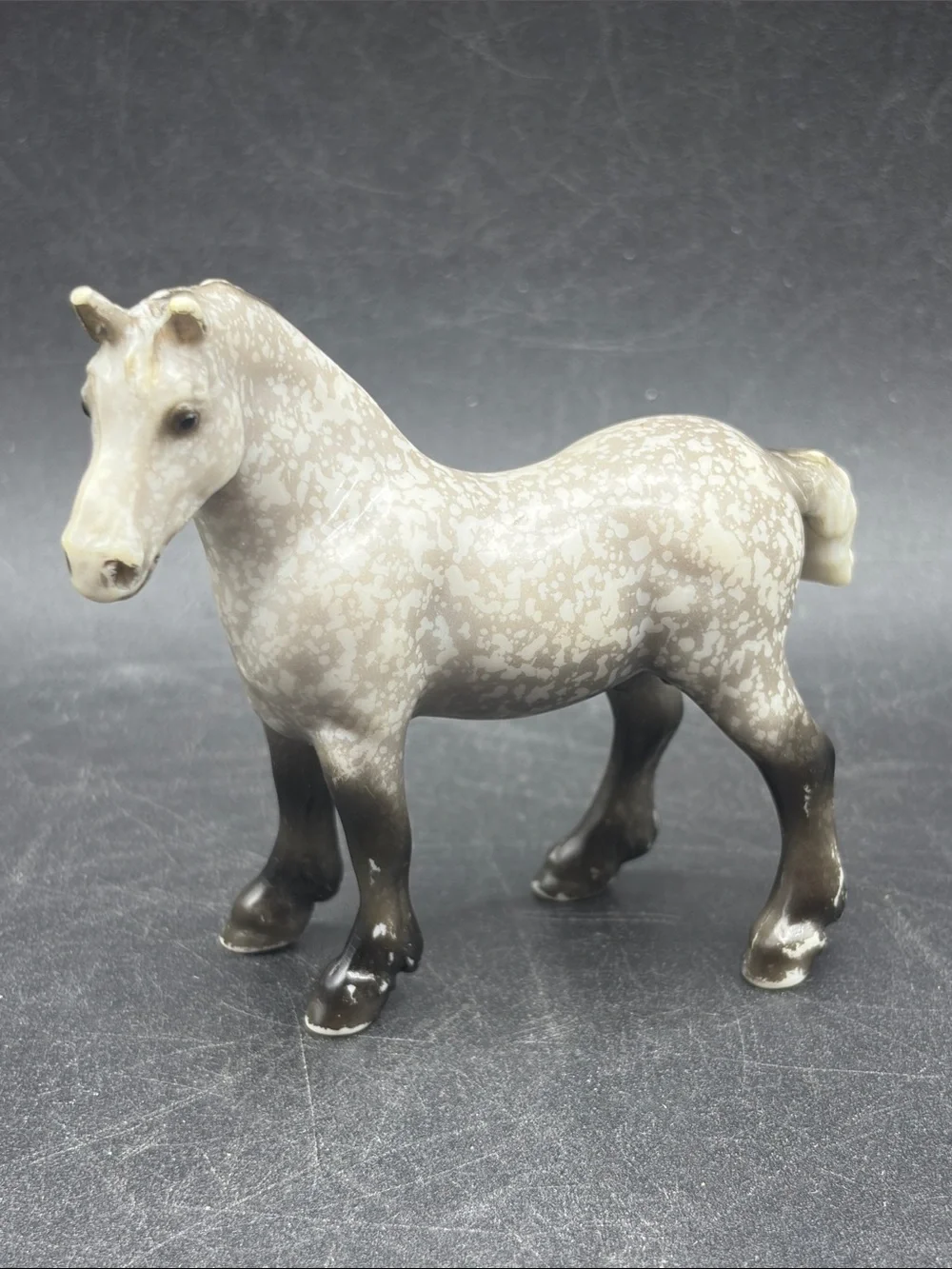 Breyer Stablemate Dapple Gray Draft Horse Stallion Equestrian Figure Western Toy